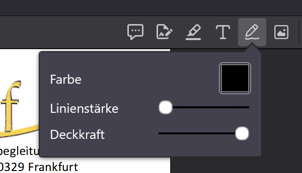 Unterschreiben